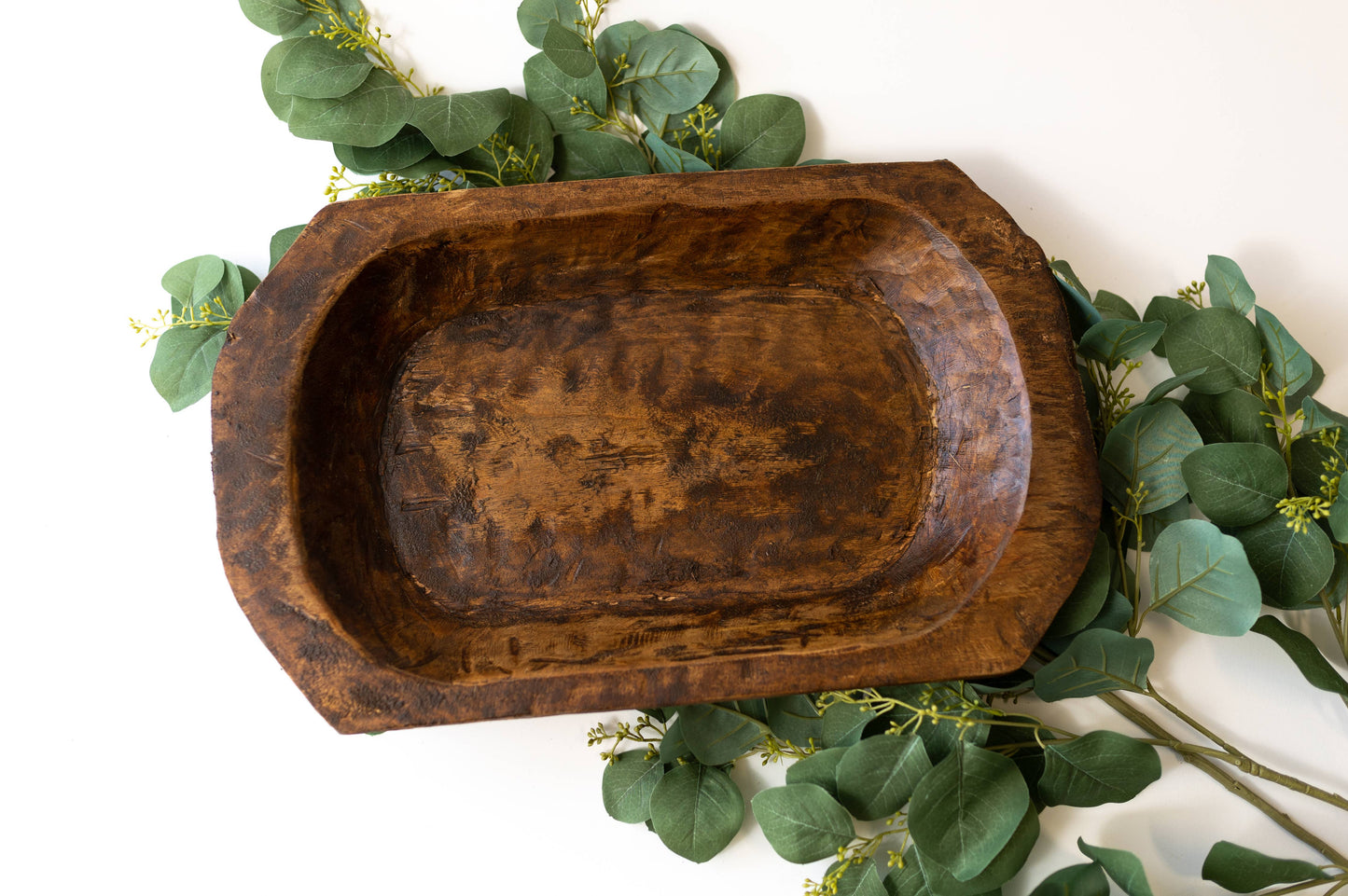Petite Wood Bowl Carved Rustic Wood