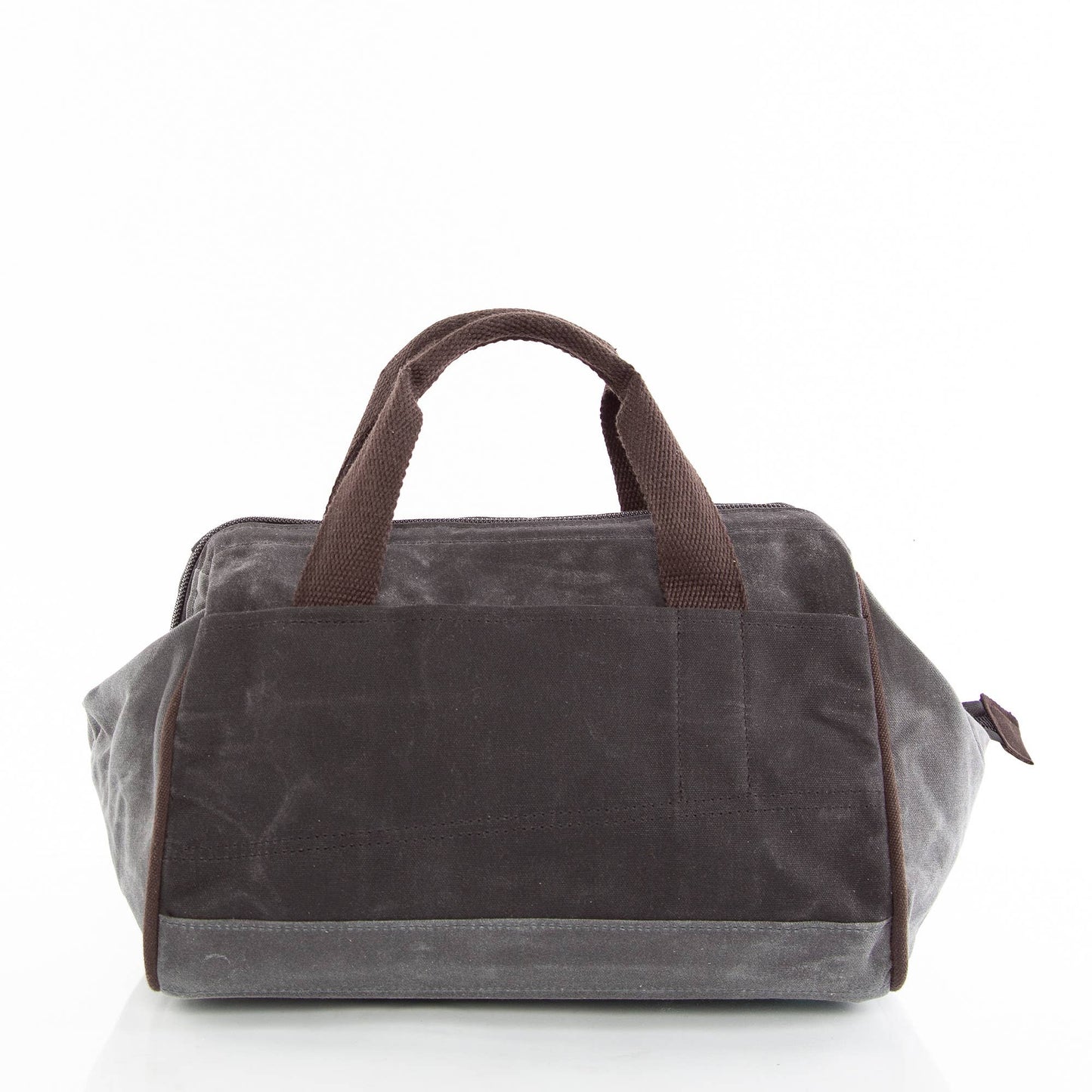 Waxed Canvas Zip Bag for Tools And Such Black / Grey