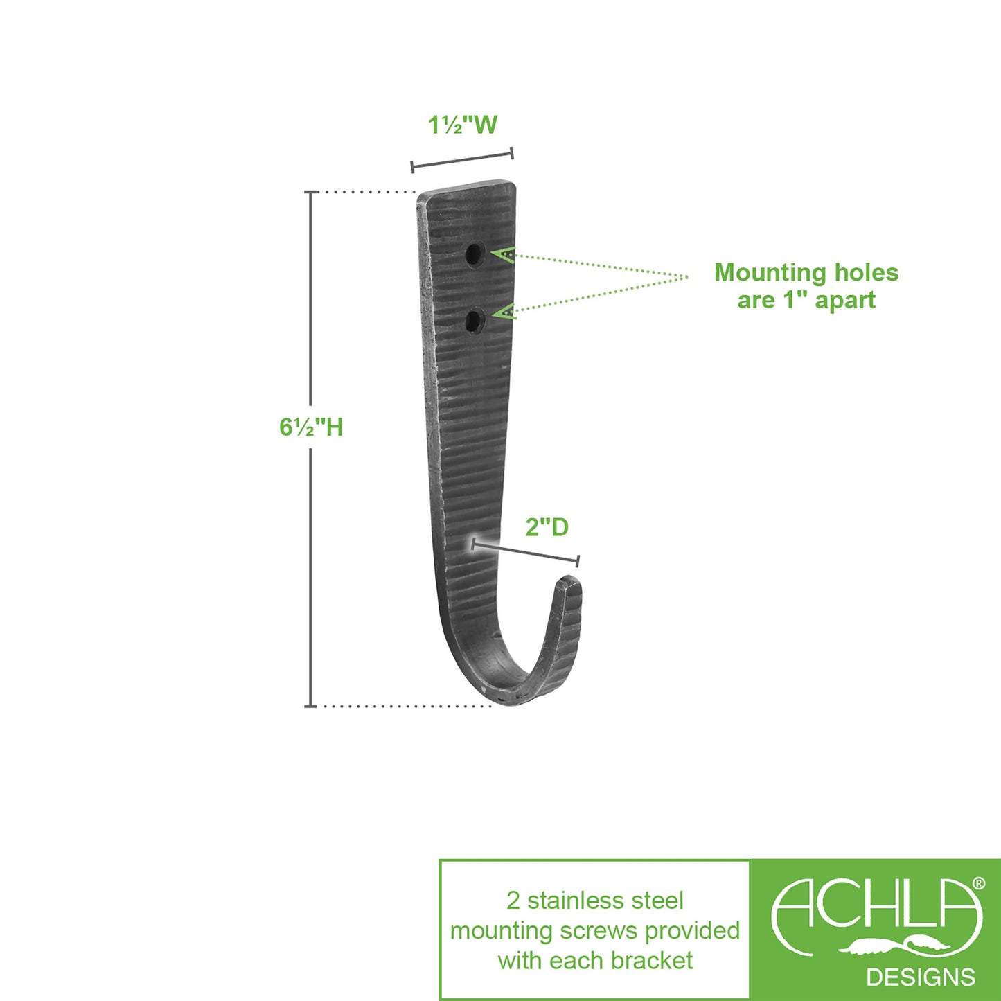 Hammered Strap J-Hook ACHLA