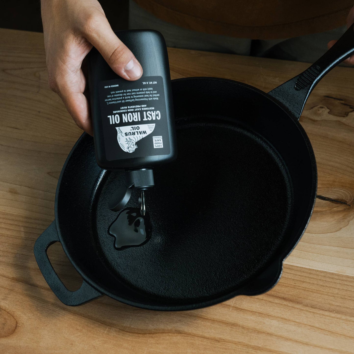 Cast Iron Oil, 8oz Cast Iron Seasoning Treatment
