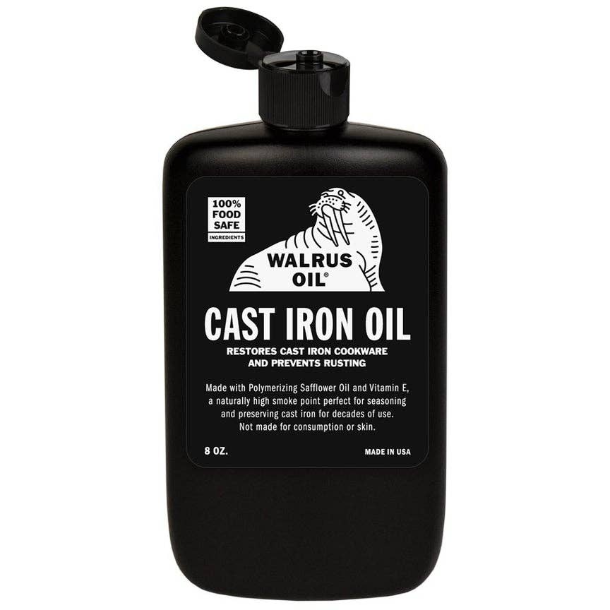 Cast Iron Oil, 8oz Cast Iron Seasoning Treatment