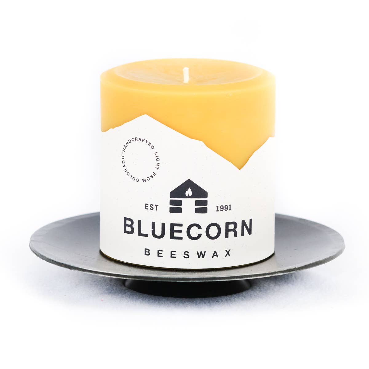 Bluecorn Forged Pillar Base - Forged Iron Candle Holder / Display