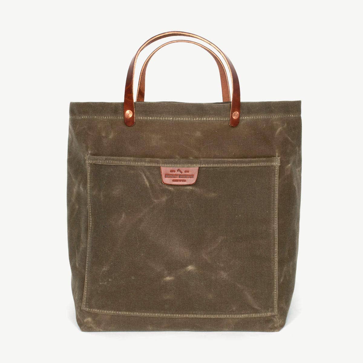 Waxed Canvas Coal Tote Bag - Field Tan with Shoulder Strap