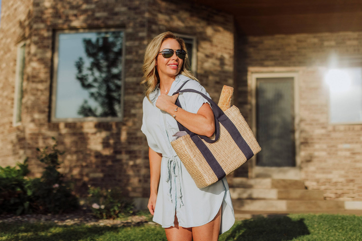 Parisian Picnic Basket - Seagrass With Classy Liner