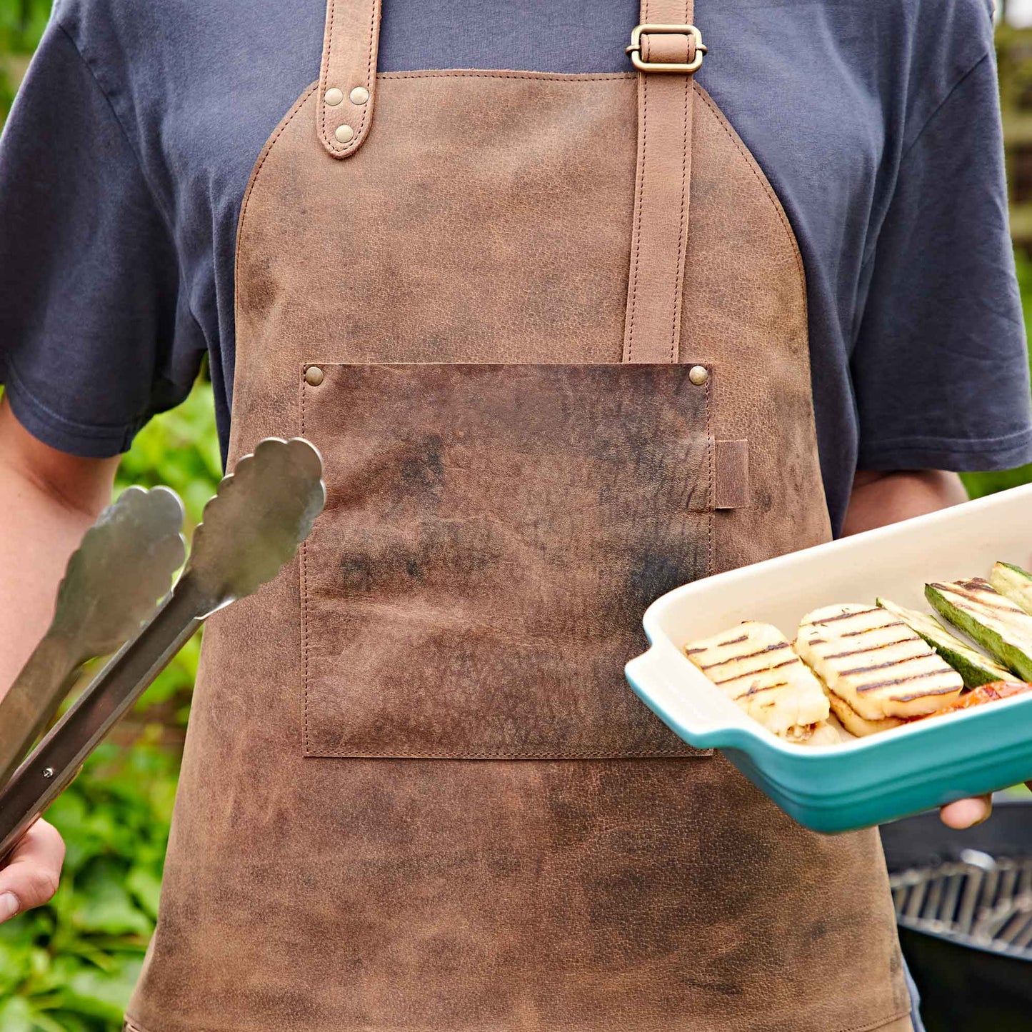 Brown Buffalo Leather Work Apron