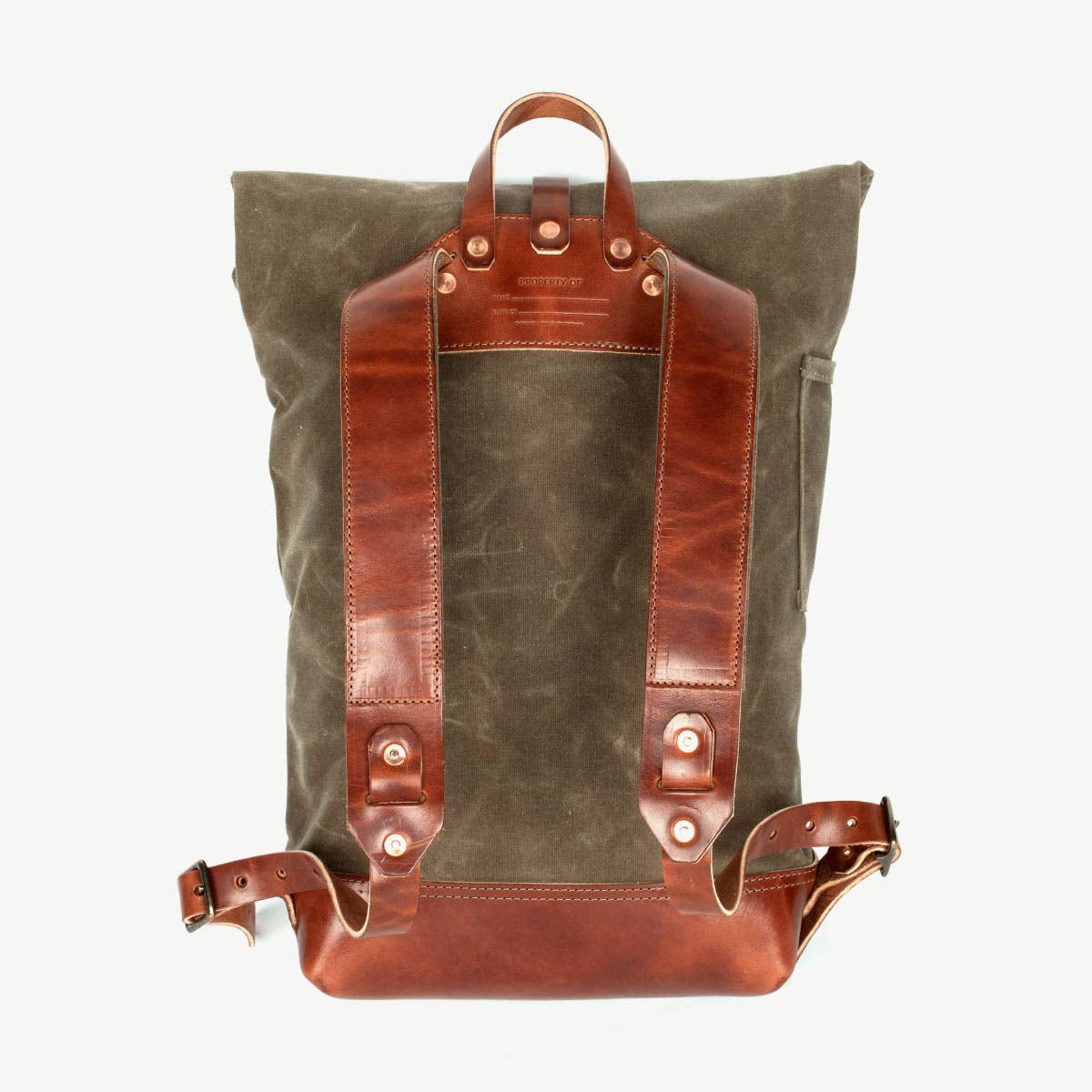 Biographer Waxed Canvas and Leather Backpack - Field Tan