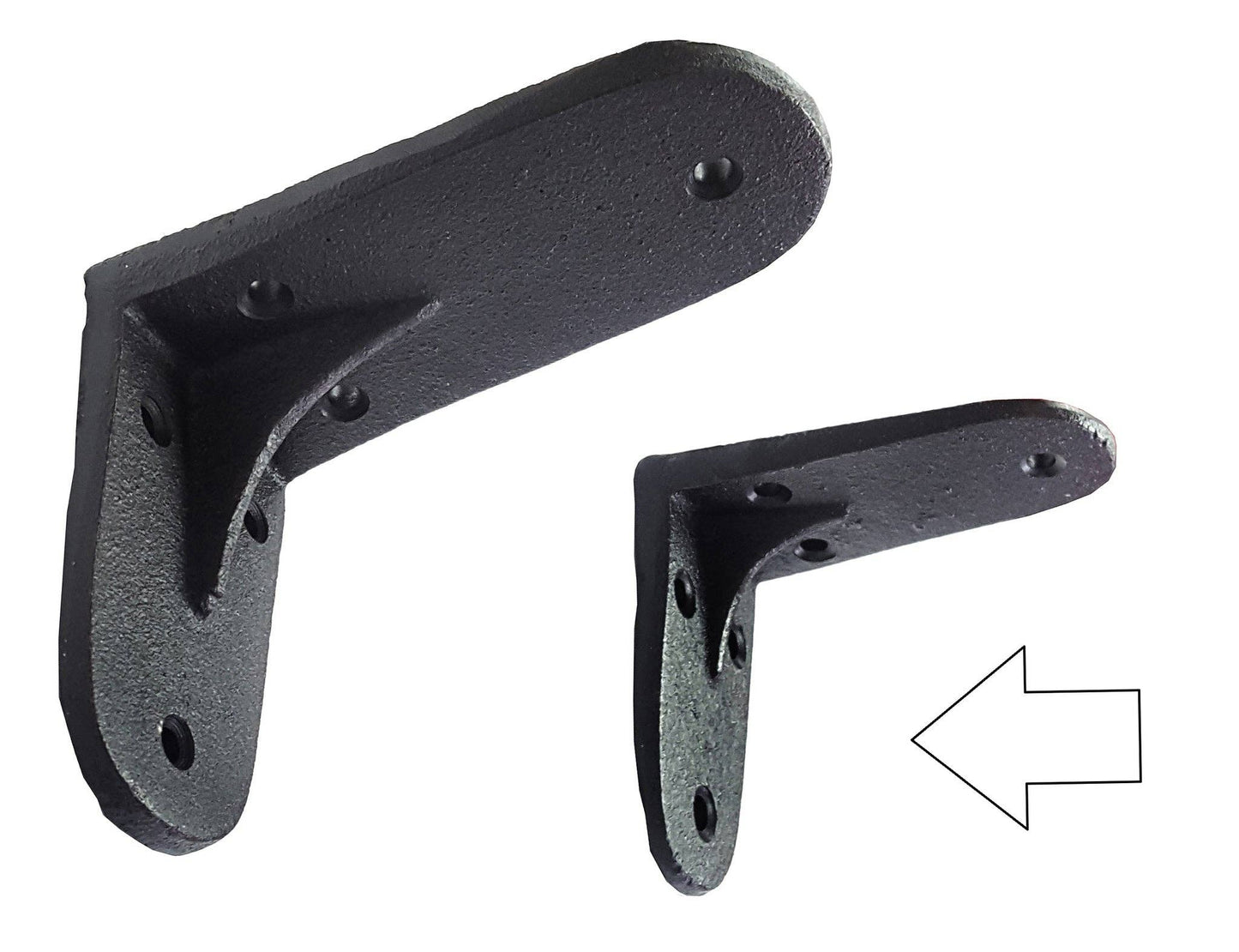 Borris Bracket, Small Black Iron Bracket 3.5 Inch