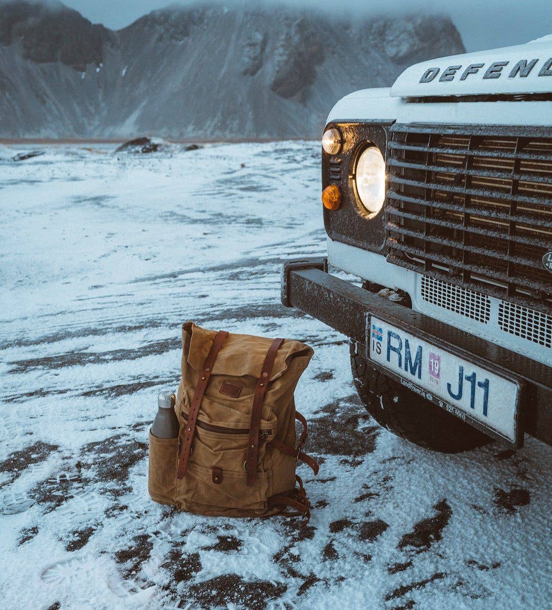 Wilder Waxed Canvas and Leather Backpack - Brush Brown
