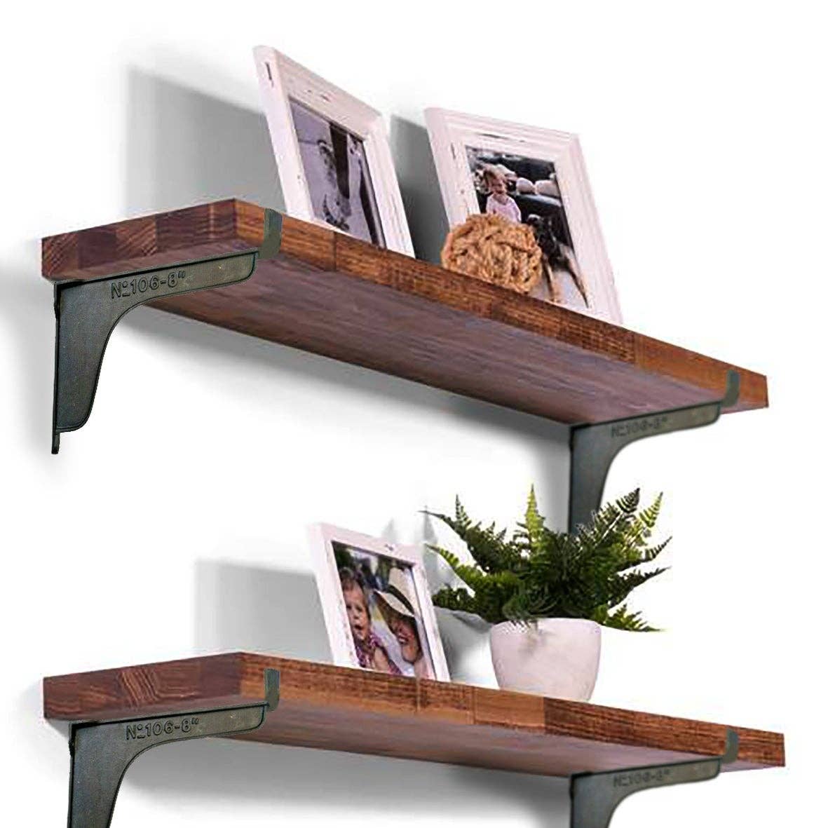 Rail Shelf Bracket, No.106-8 6x4 inches Matte Black Finish