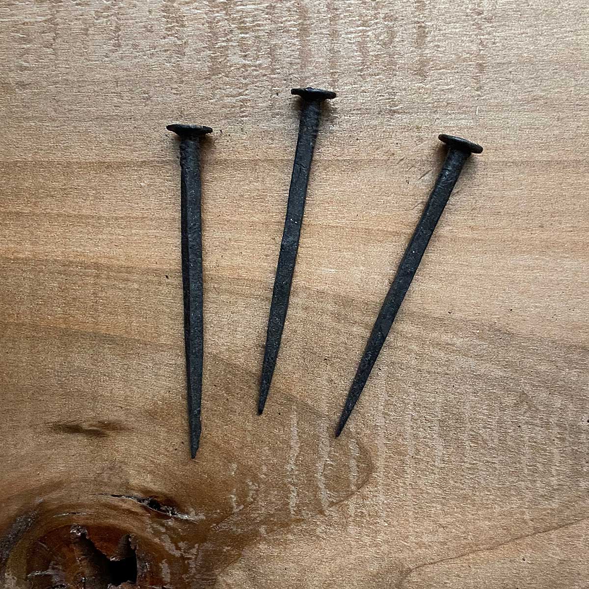 2.5 Inch Forged Square Furniture Nails Black Wax