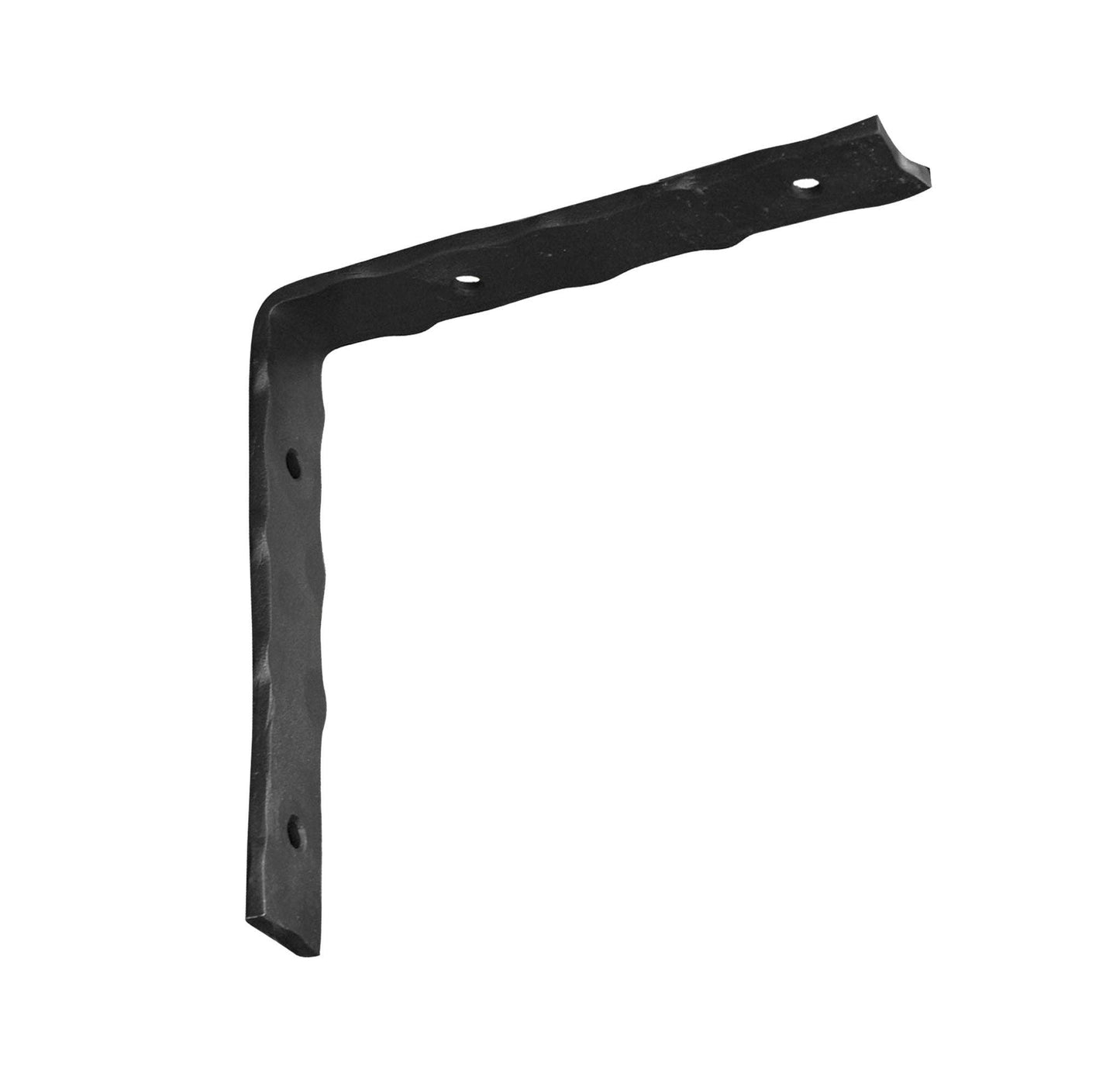 Hand-Forged Black Corner Bracket Decor Natural Blacksmith Finish