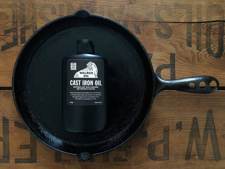 Cast Iron Oil, 8oz Cast Iron Seasoning Treatment