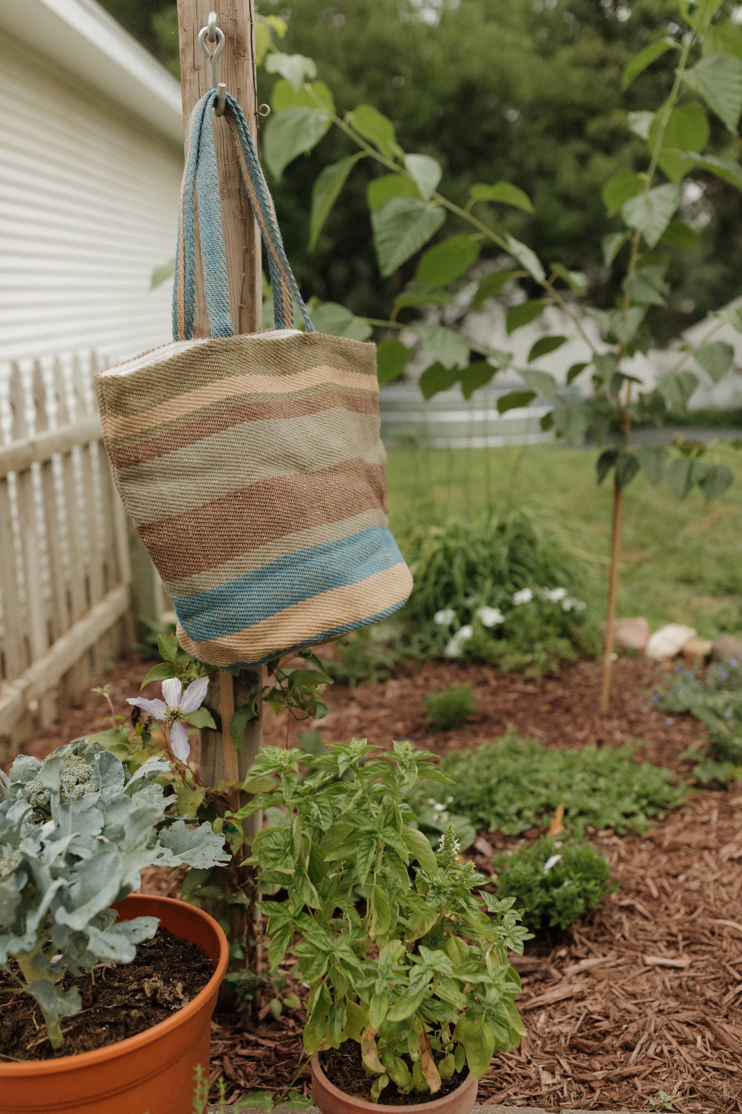 Shoulder Bag, Jute / Sierra Forest Tote Bag