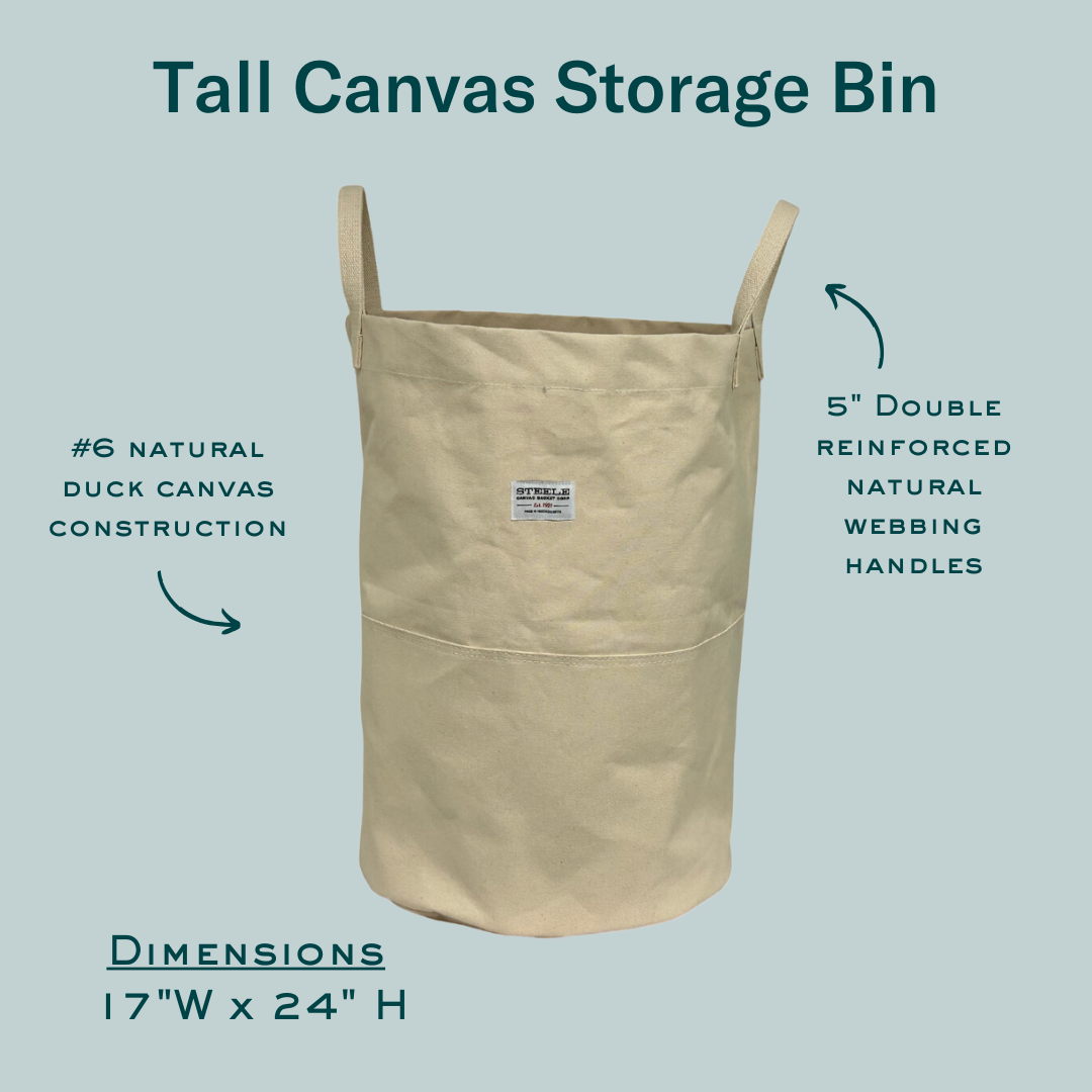 Steele Tall Canvas Storage Bin / Laundry Bin