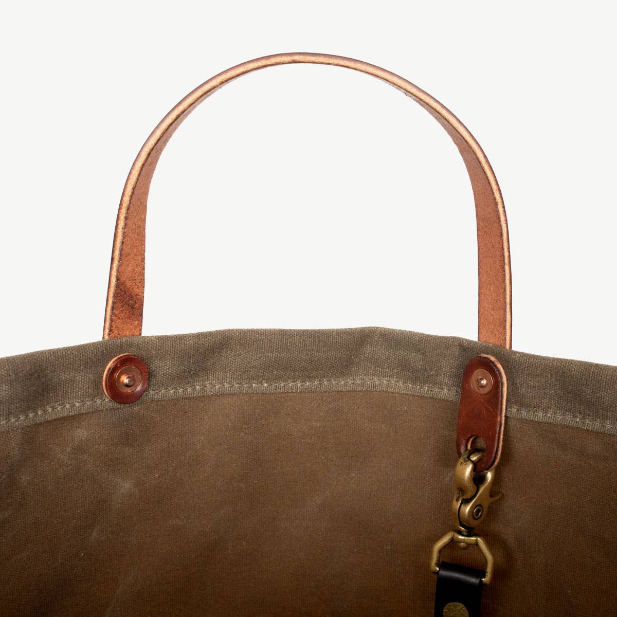 Waxed Canvas Coal Tote Bag - Field Tan with Shoulder Strap