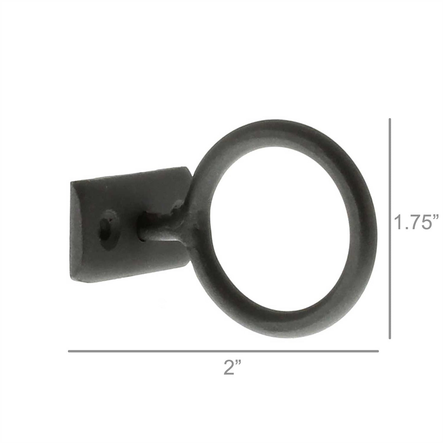 Bijou Small Hanging Ring Natural Grey Steel