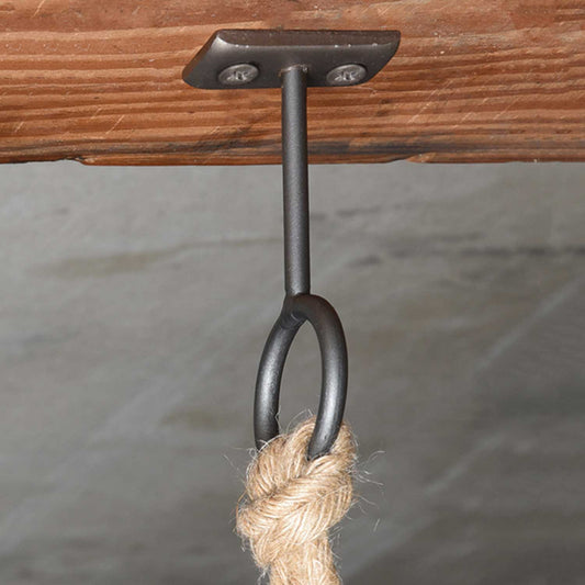 Bijou Hanging Ring 4 Inch Natural Grey Steel