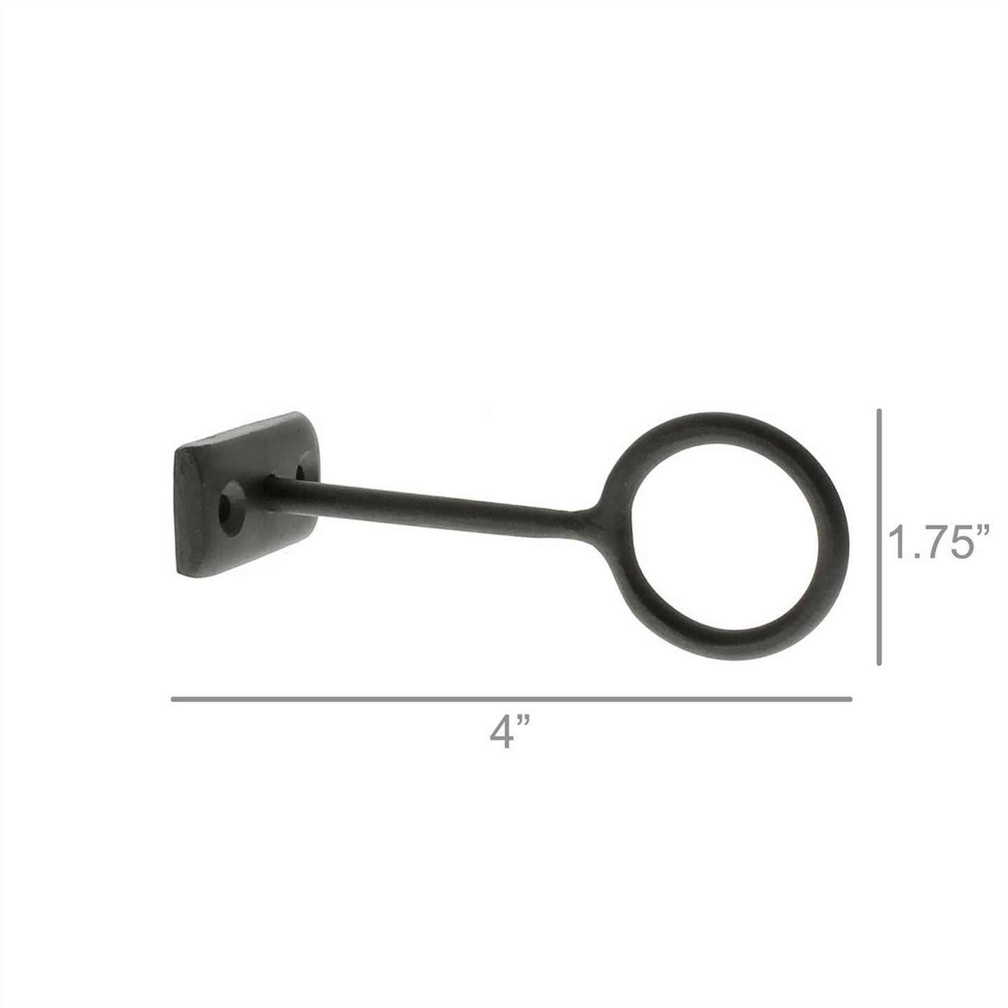 Bijou Hanging Ring 4 Inch Natural Grey Steel