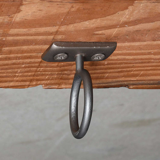 Bijou Small Hanging Ring Natural Grey Steel