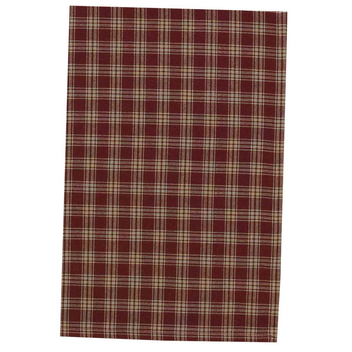 Sturbridge Dishtowel Wine Red With Country Checker Pattern