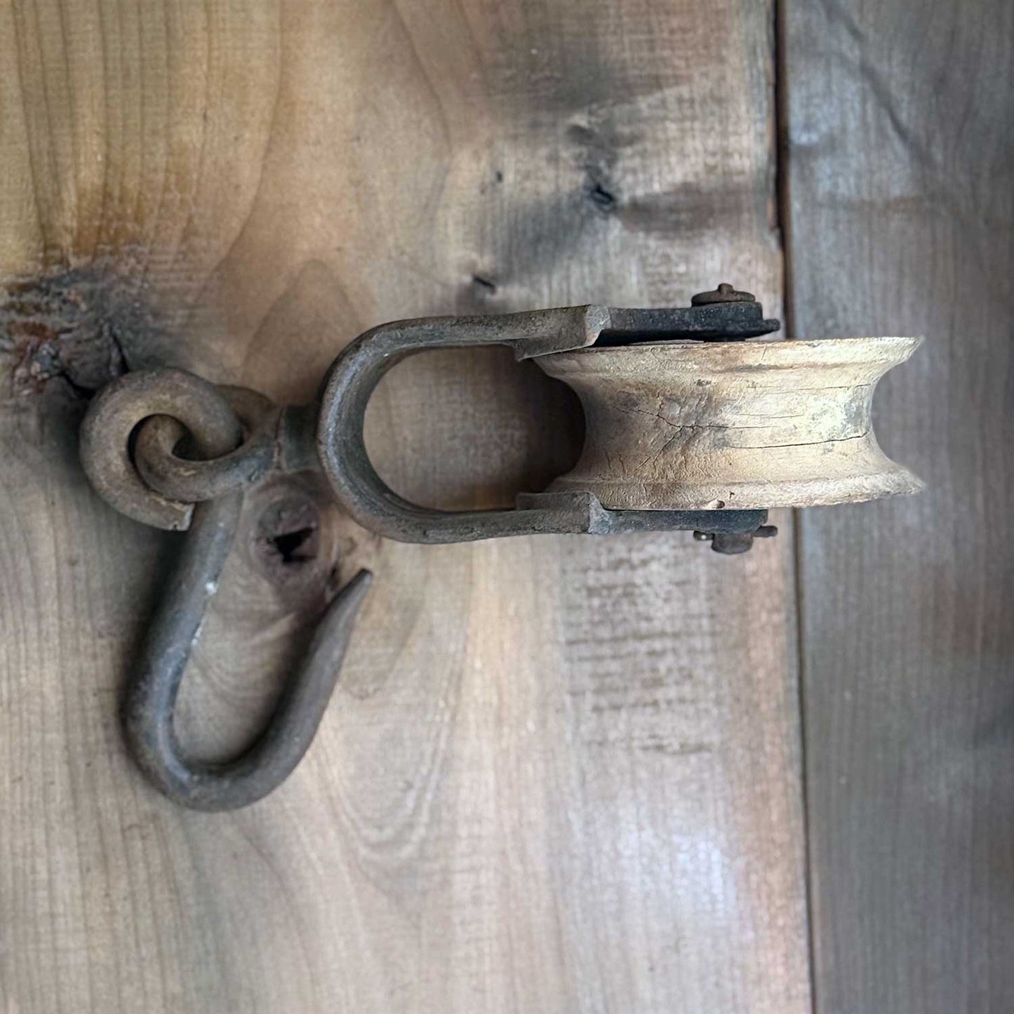 Vintage Wood / Iron Barn Pulley