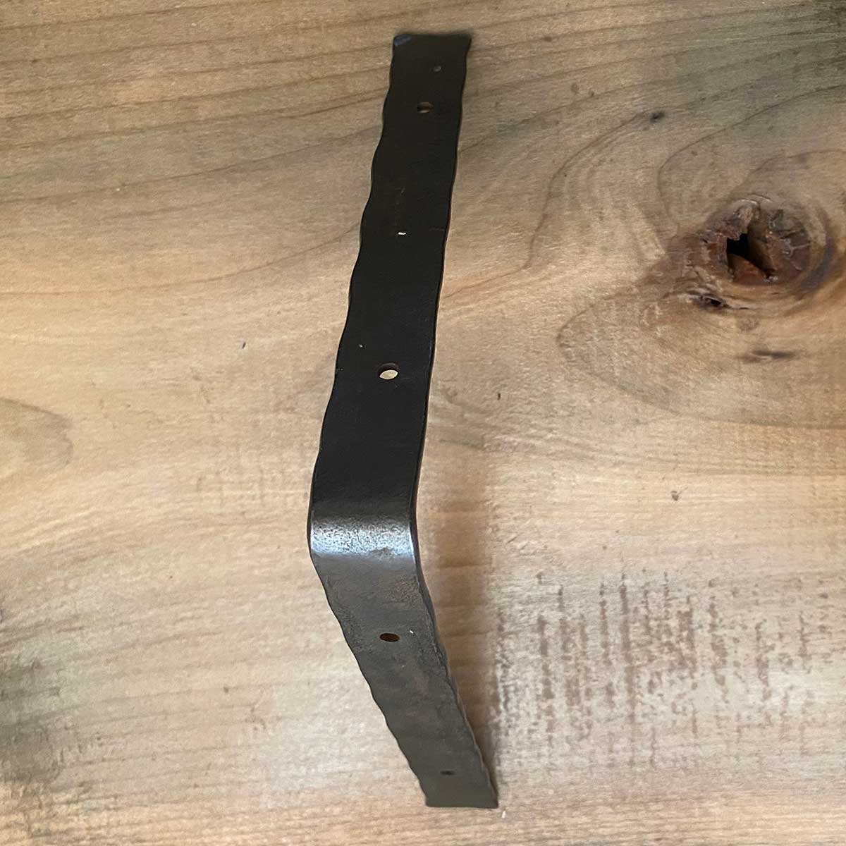 Hand-Forged Black Corner Bracket Decor Natural Blacksmith Finish