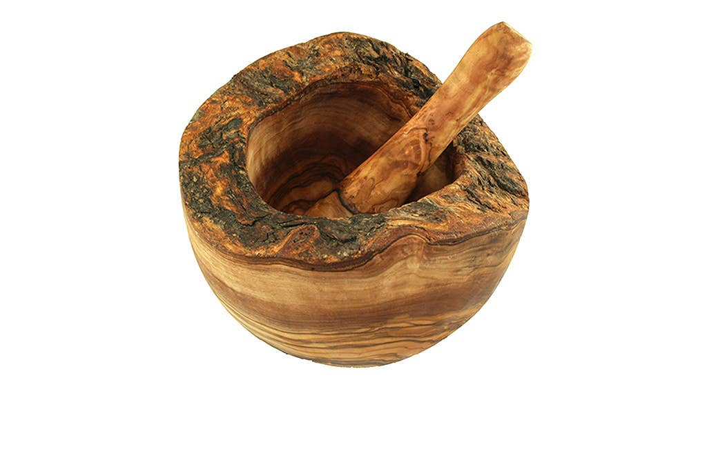 Rustic Olive Wood Mortar