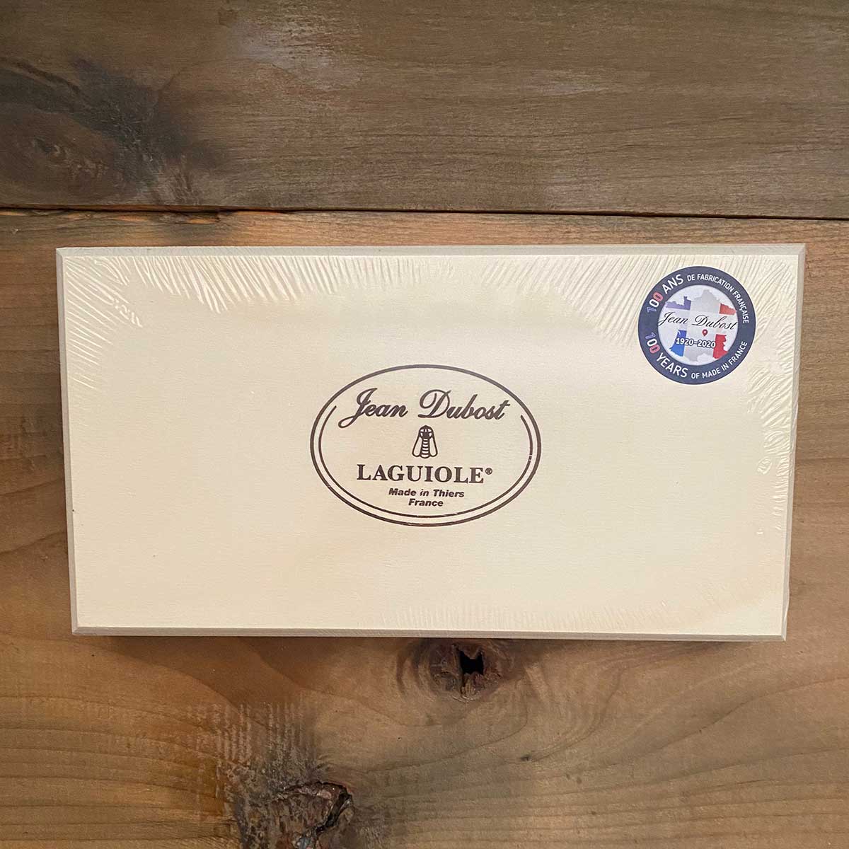 Jean Dubost 6 Steak Knives Ivory Color Handle