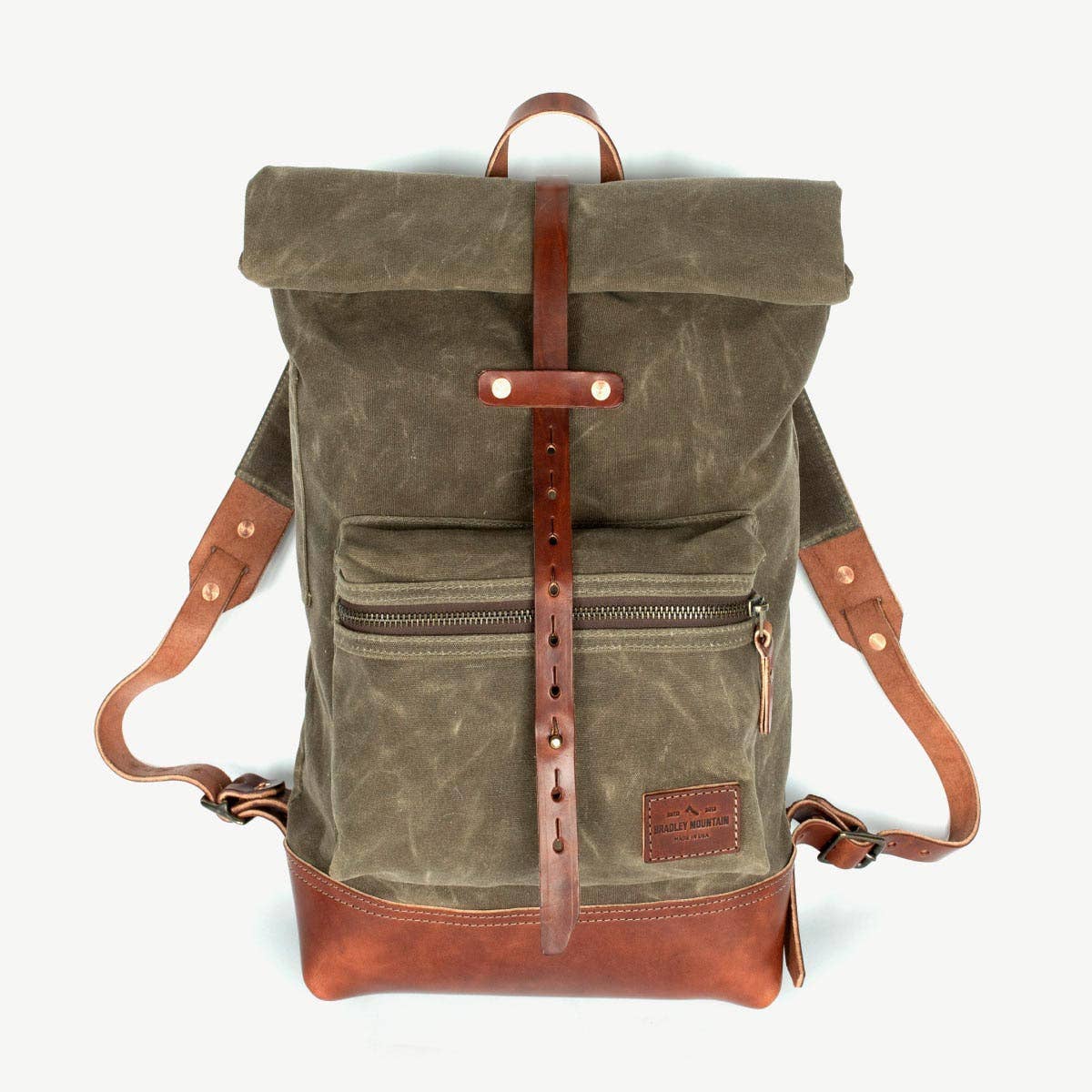 Biographer Waxed Canvas and Leather Backpack - Field Tan