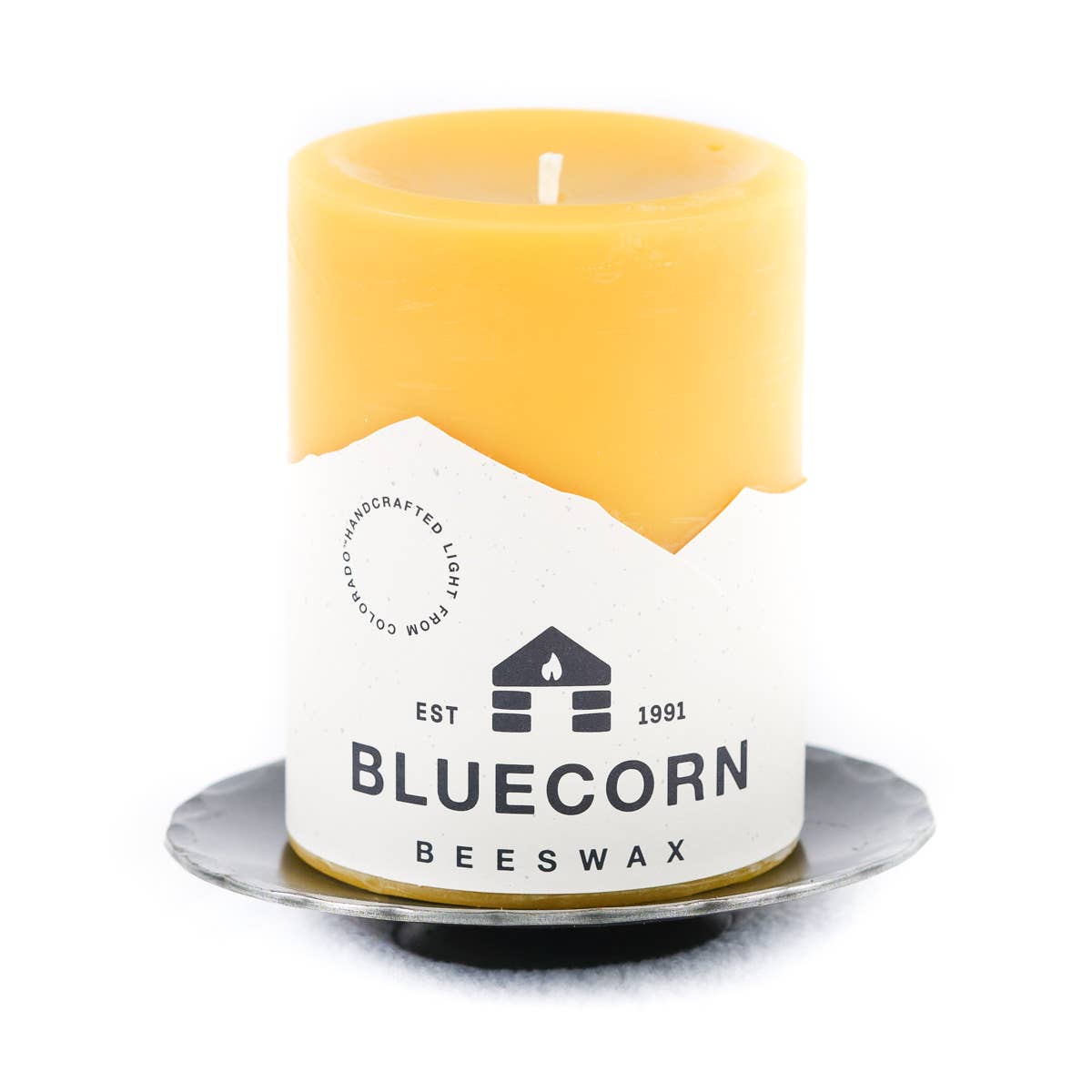 Bluecorn Forged Pillar Base - Forged Iron Candle Holder / Display