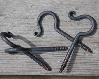 Four Inch Threaded Hook by Milwaukee Blacksmith