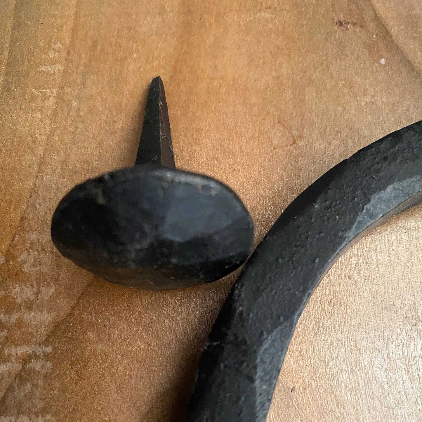 Forged Ring Door Knocker / Pull With Traditional Blacksmith Wax Finish