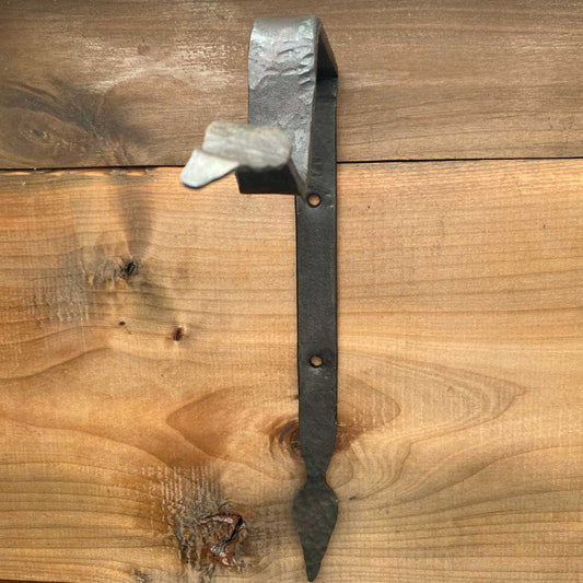 Hand Forged Plant Hanger with Leaf - Unique