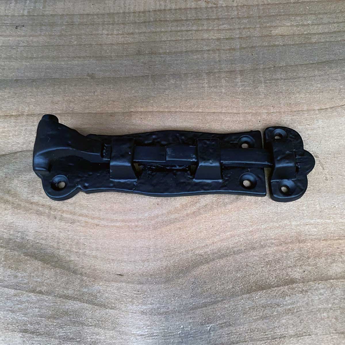 Door Bolt 6 Inch Cast Iron Black Finish