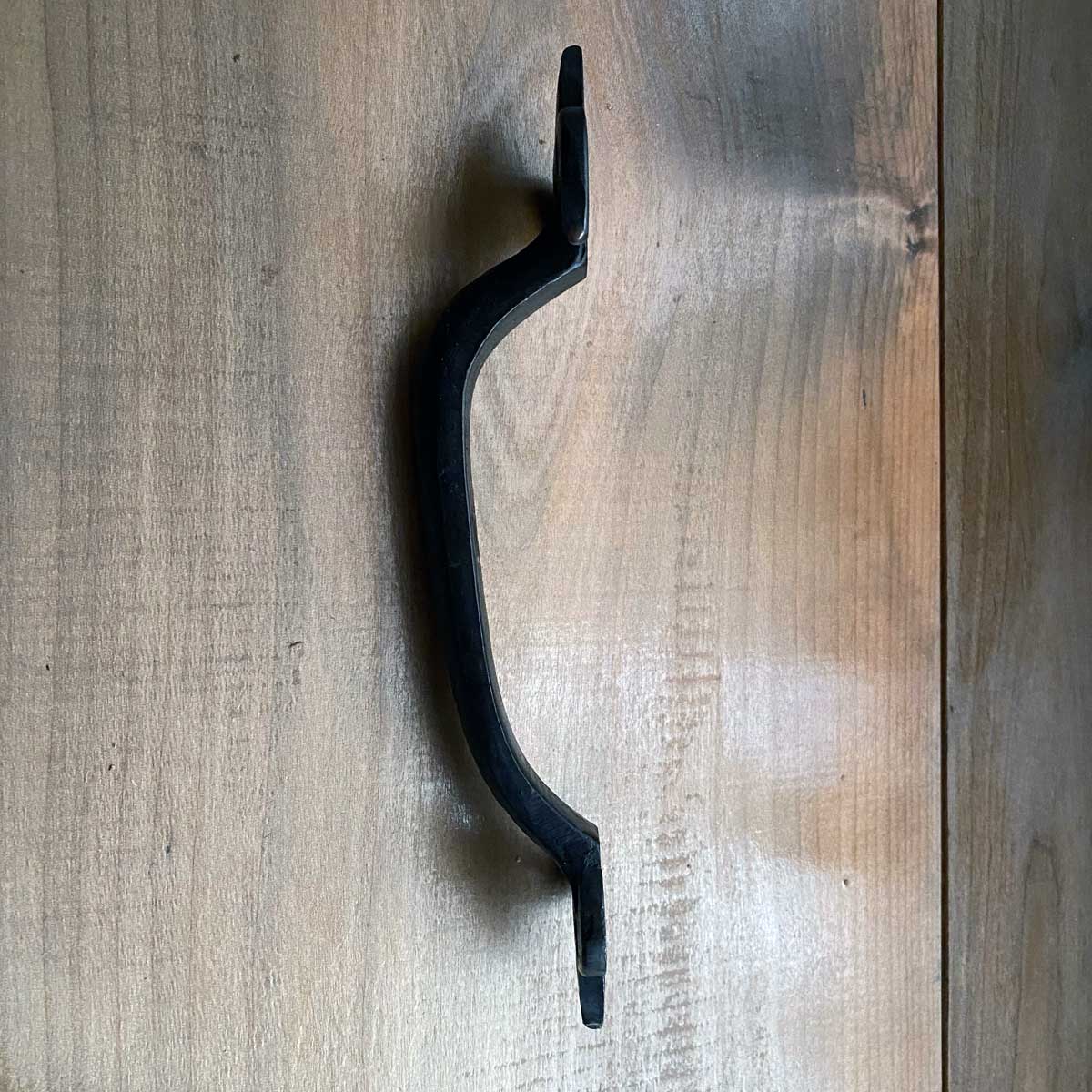 Larger Pull Handle Vintage Style - 9 Inch Iron With Beeswax Finish