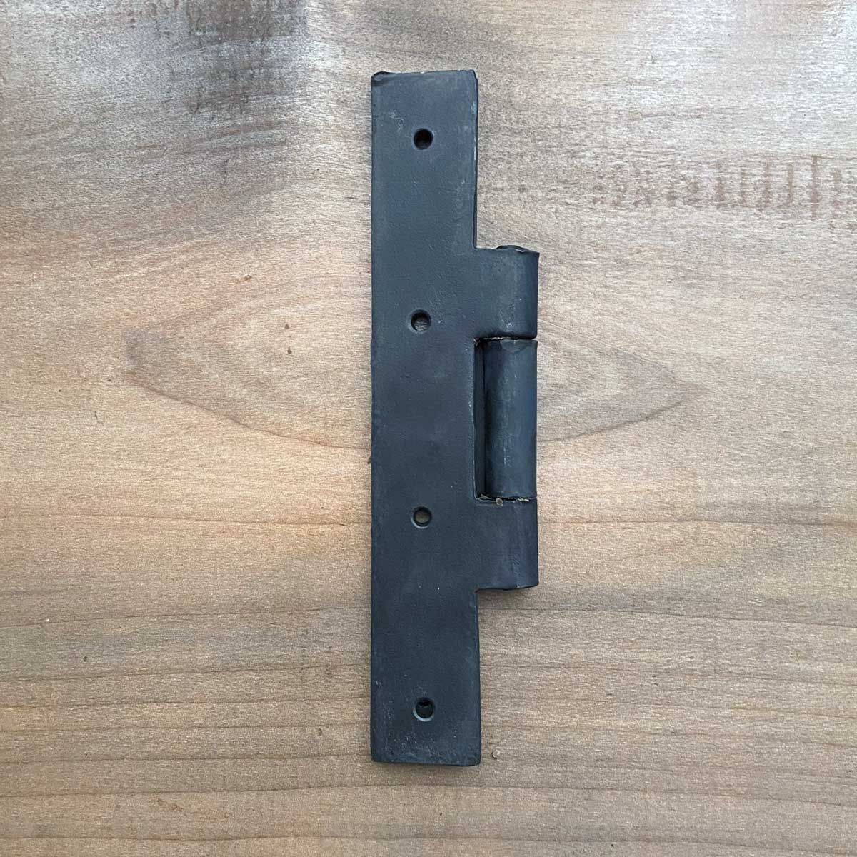 Larger Hand Forged H Style Hinge Traditional Wax Blacksmith Finish