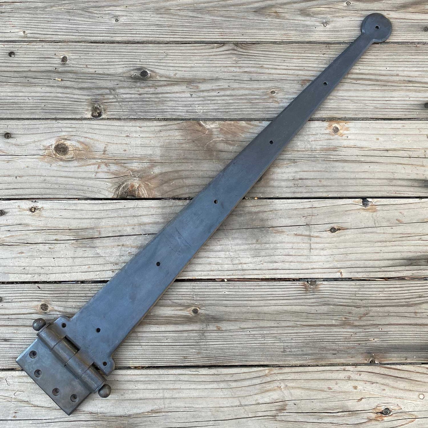 Hand Forged Iron / Steel Heavy Duty Strap Hinge - 28 Inches Long