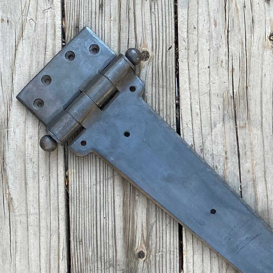 Hand Forged Iron / Steel Heavy Duty Strap Hinge - 28 Inches Long