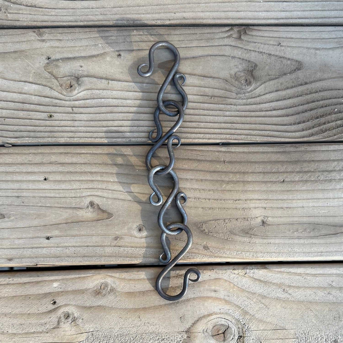 Hand Forged Chain of S Hooks 12 Inches Long