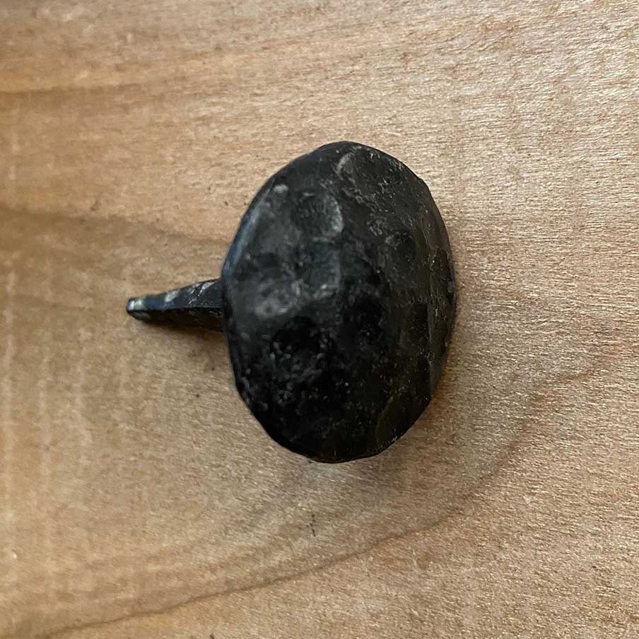Door Studs Round Hammered Nails Black Wax Antique Finish 1.5 Inch