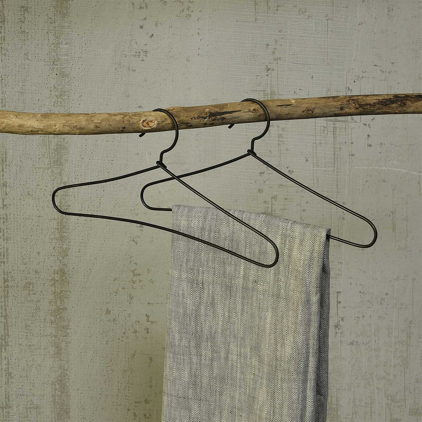 Rustic Iron Clothes Hanger Black