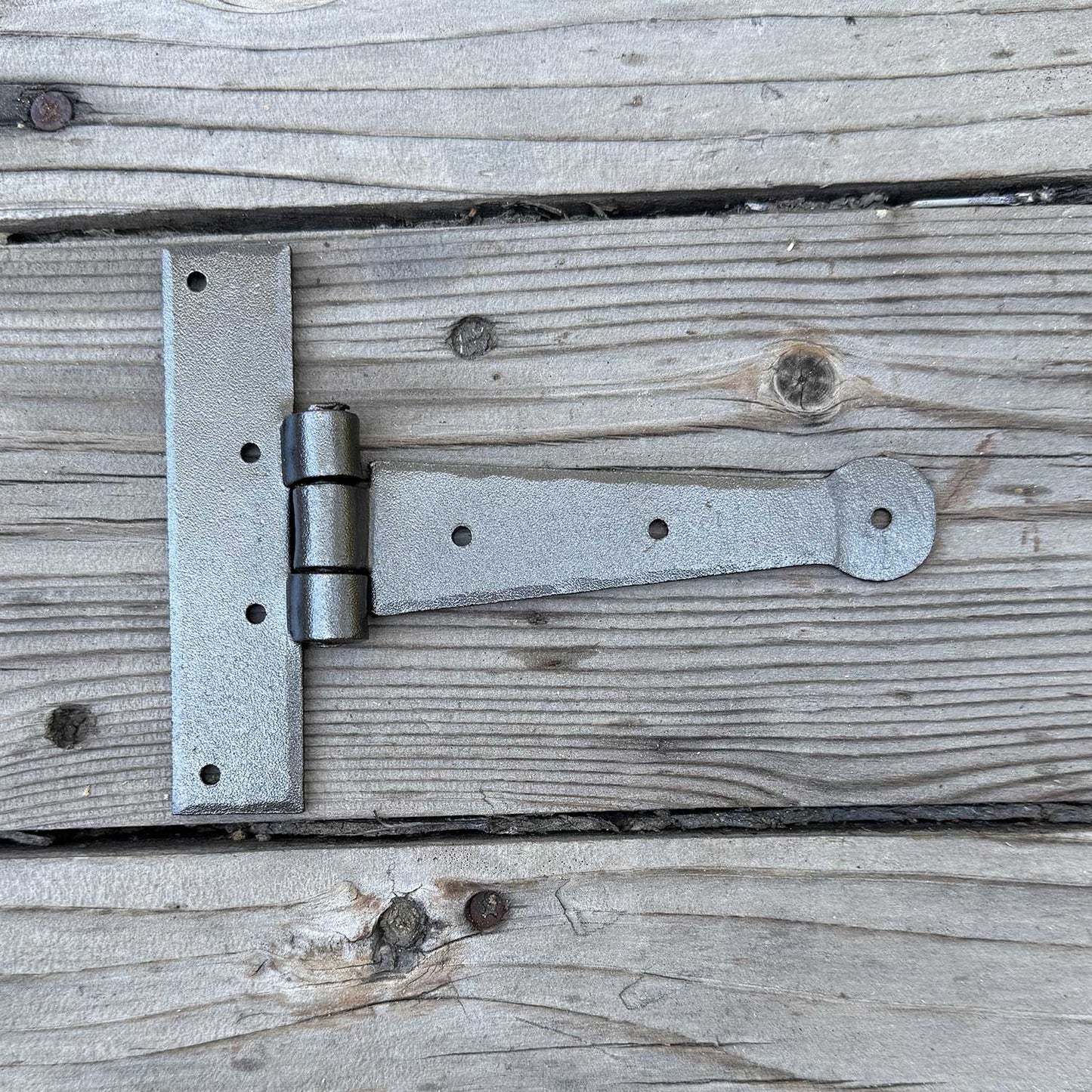 Small Hand forged T Hinge Metallic Black Finish