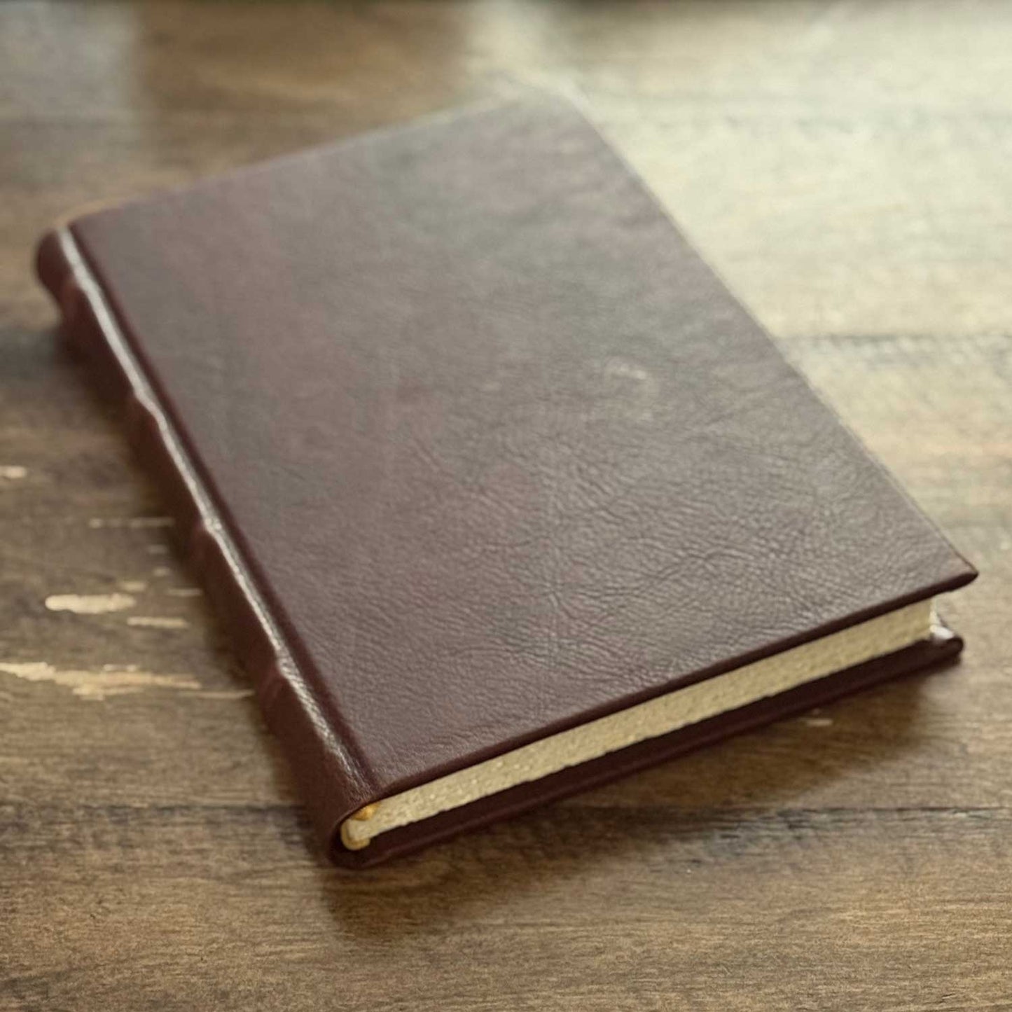 Handmade Brown Leather Journal Unlined Hand-Cut Paper 7 x 10 Inches Book Style