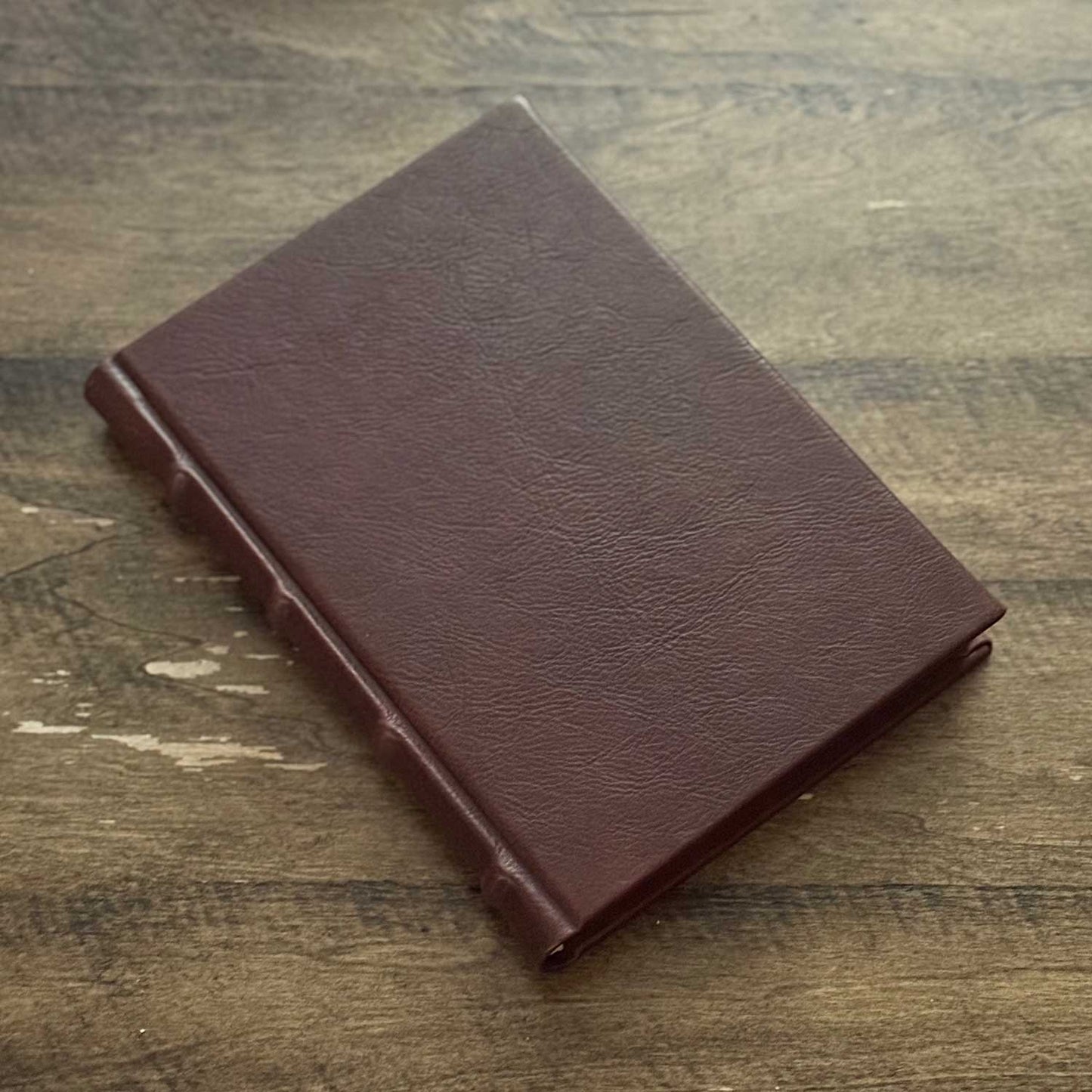 Handmade Brown Leather Journal Unlined Hand-Cut Paper 7 x 10 Inches Book Style