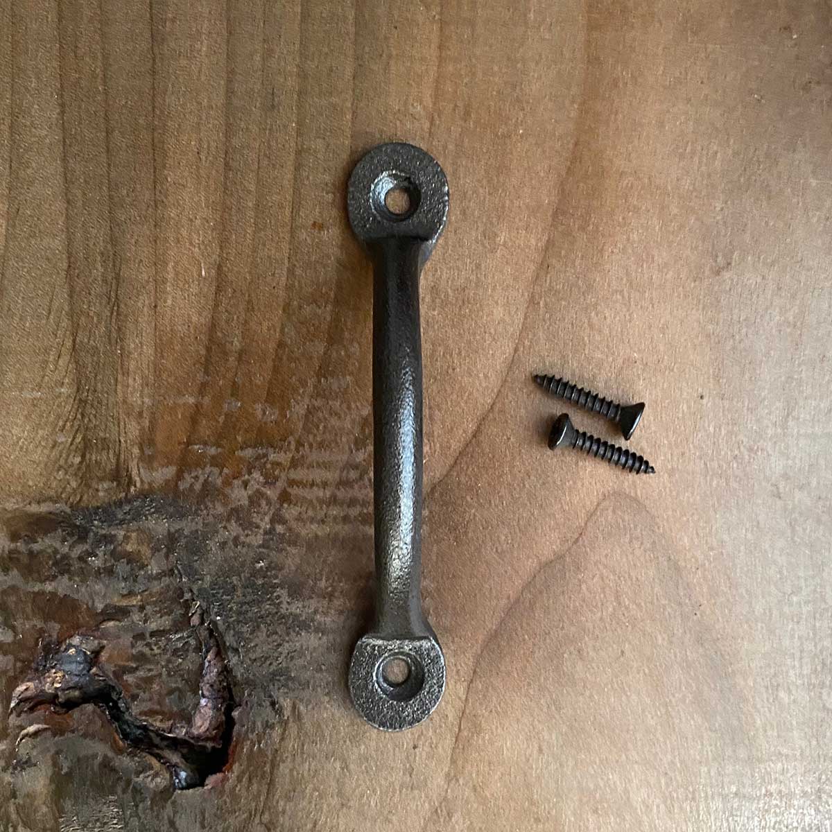 Small Iron Drawer Bin Pulls - 3-3/4 Inch