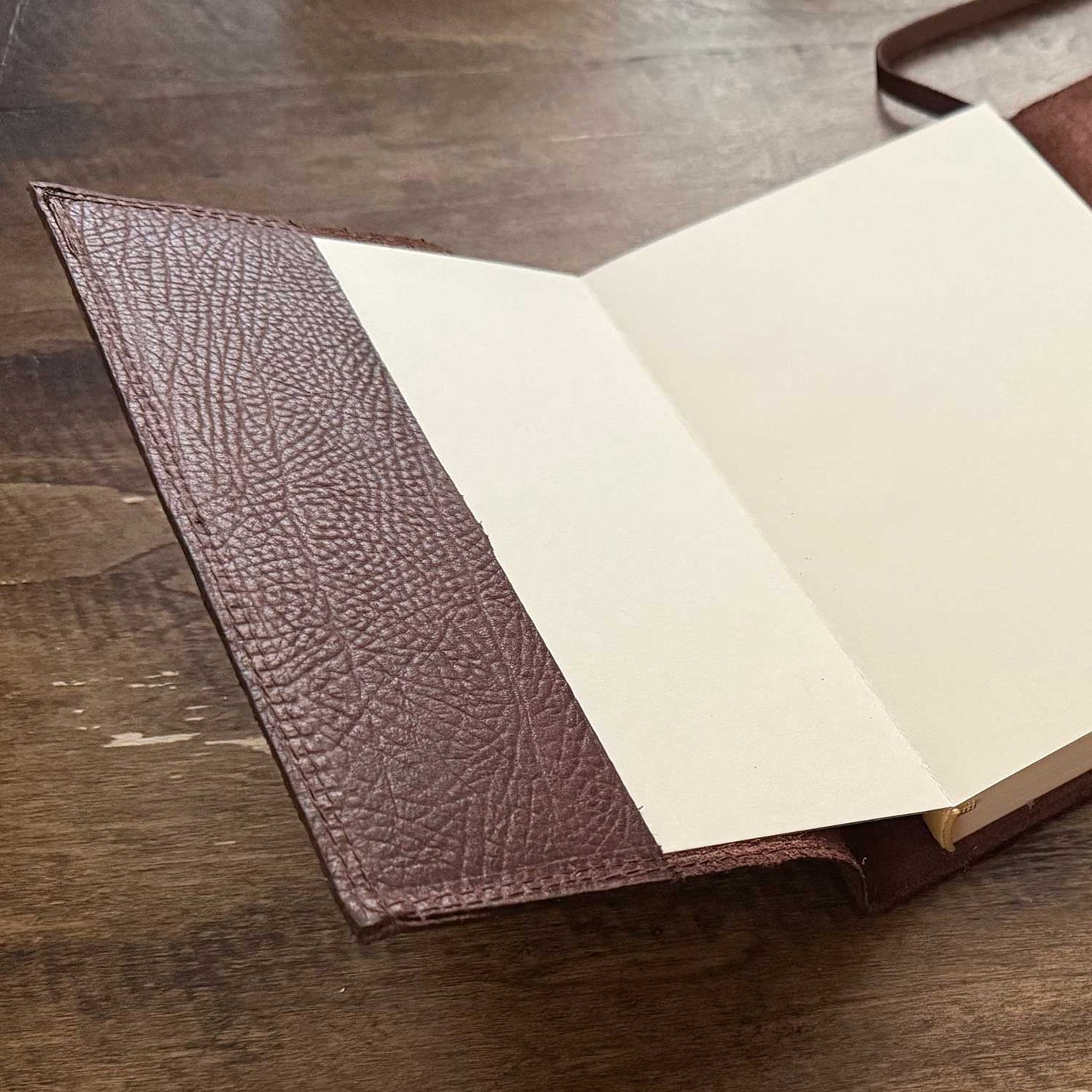 Refillable Leather Journal Unlined 7 x 10 Inches Long Leather Lace / Wrap