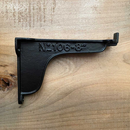 Rail Shelf Bracket, No.106-8 6x4 inches Matte Black Finish