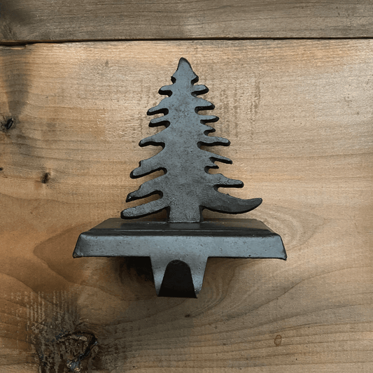 Pine / Fir Tree Stocking Hanger Mantel Hook - Iron