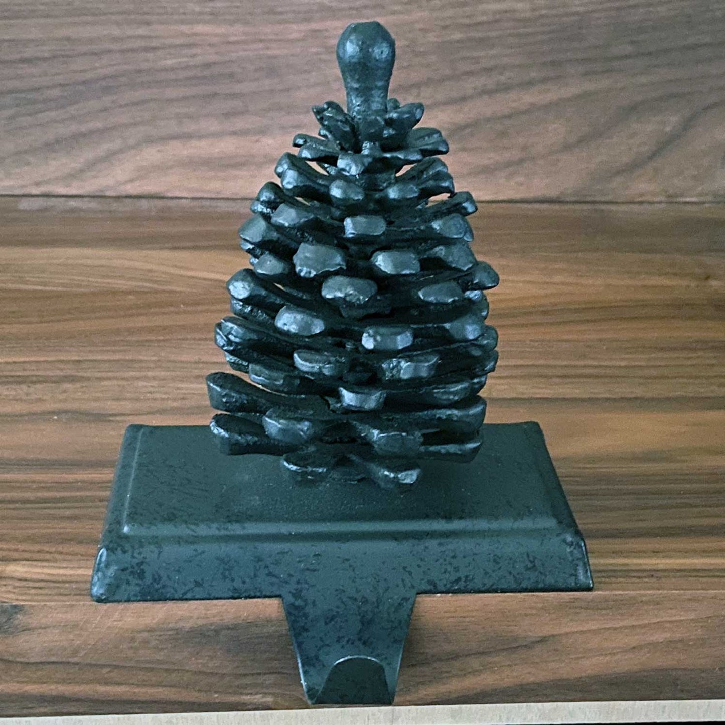 Pinecone Stocking Hanger Mantel Hook - Iron