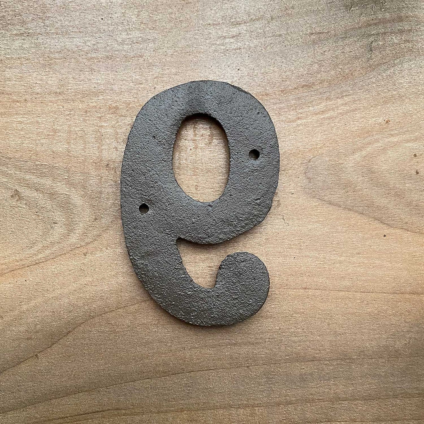 Rustic Cast Iron Number Nine / For Houses / Doors